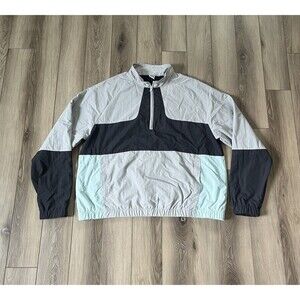 DSG Running Windbreaker Jacket Blocked Nylon Popover Graphite Mens XL